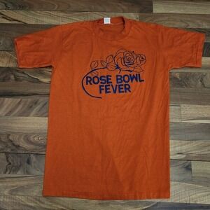 VTG 80s Rose Bowl Fever T-Shirt‎ Orange Size Large
